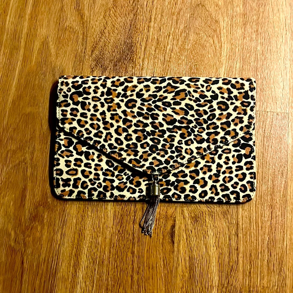 Asos leopard print clutch